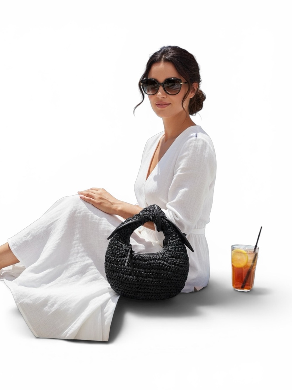 Black Woven Mini Bag for Summer! EUC - Picture 8 of 8
